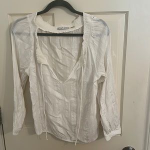 Alice + Olivia Long Sleeve Embroidered Top - Large